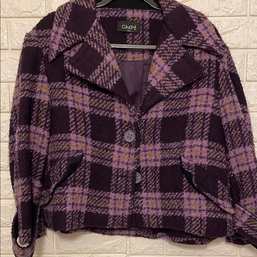 Purple Plaid Jacket